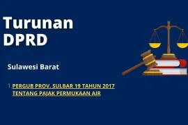 Sulawesi Barat 1 PERGUB PROV SULBAR 19 TAHUN 2017 TENTANG PAJAK PERMUKAAN AIR 1