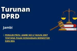 1 PERGUB PROV JAMBI NO 6 YEAR 2007 CONCERNING MOTOR VEHICLES TAX AND DUTIES