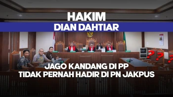Hakim Dian Dahtiar, DKK. Jago kandang di PP, tidak pernah hadir di PN Jakpus